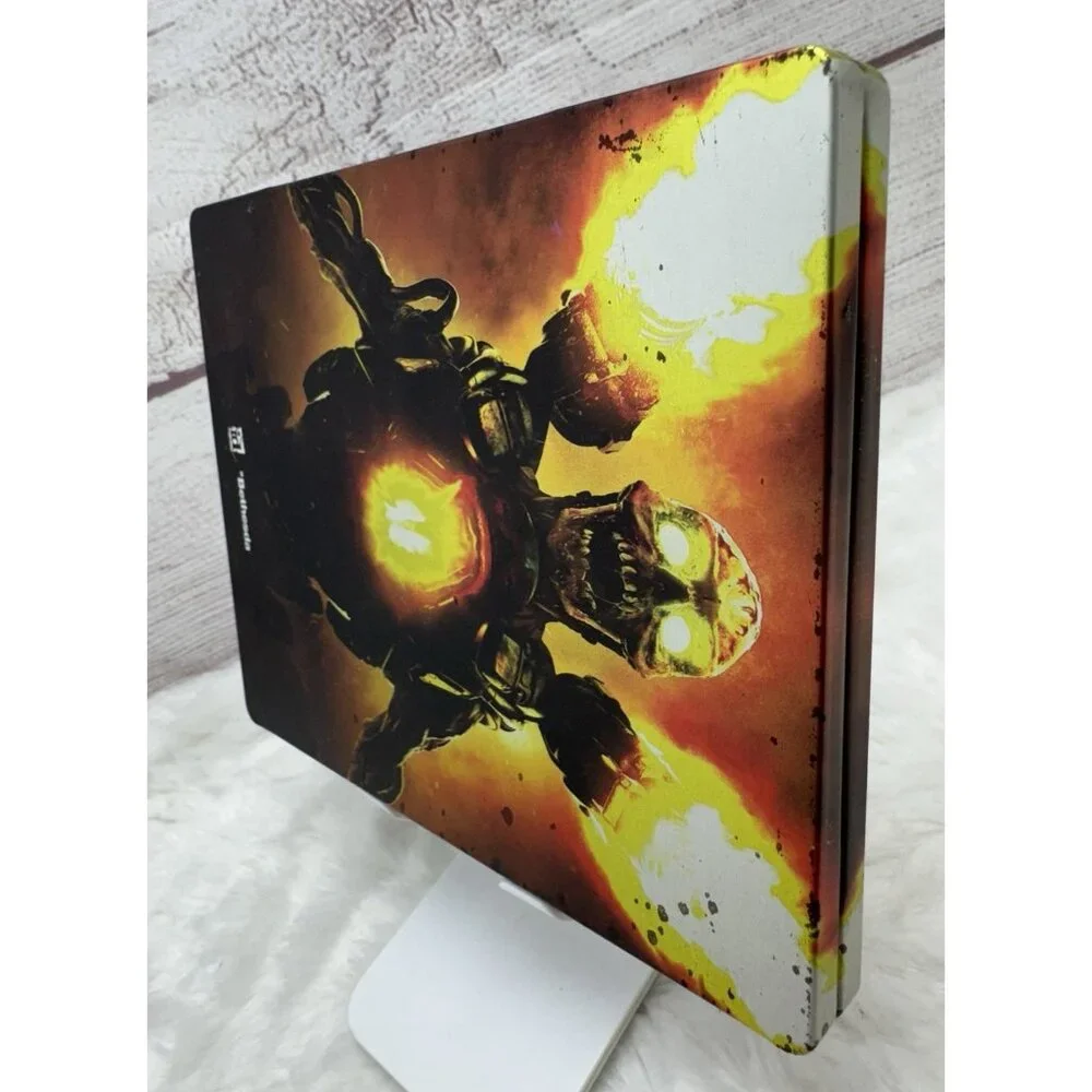 DOOM (PS4, PlayStation 4, 2016) SteelBook ONLY (NO DISC) + Manual - USED